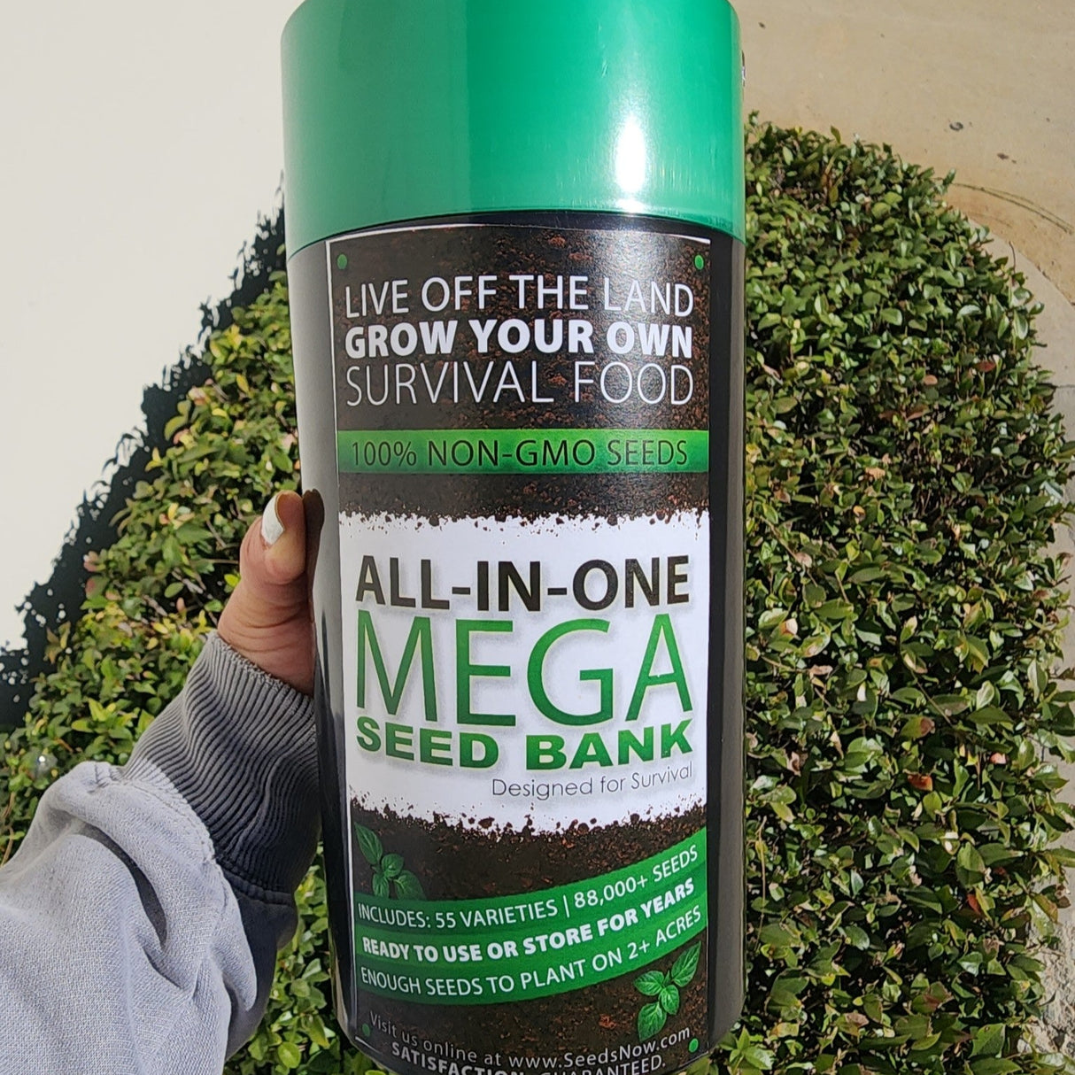 SEED BANK FOR SURVIVAL WITH LARGE BLACK SEED STORAGE VAULT