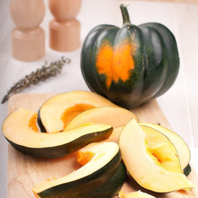 Winter Acorn squash from SeedsNow, fresh seeds for growing vibrant, edible Acorn squash with distinctive ridged green and orange skin.